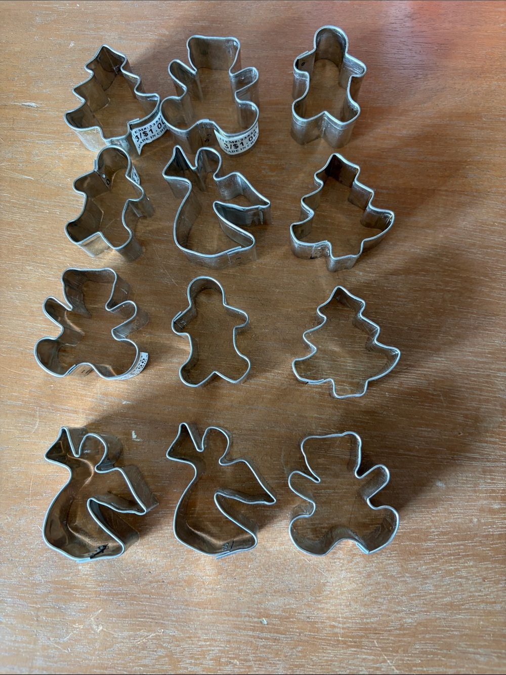 Holiday Mini Metal Cookie Cutter Set -  Christmas Shapes, Set of 12